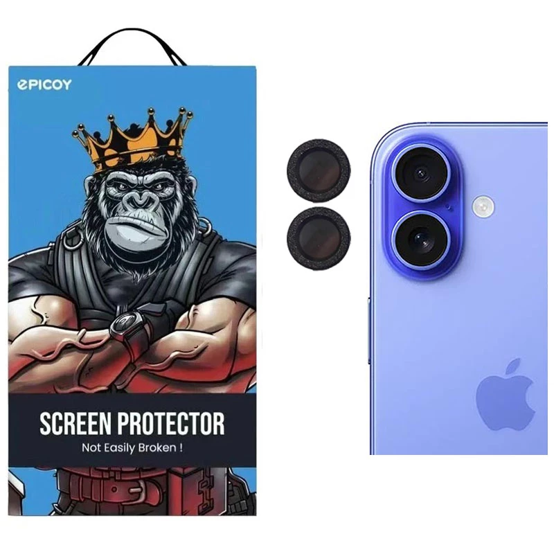 محافظ لنز دوربین گوشی اپل  iPhone 16 Proاپیکوی مد‌ل Chelipa Acrylic-طلایی