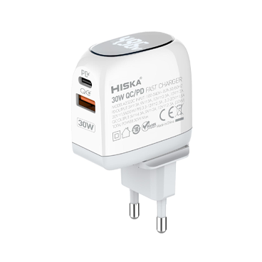  شارژر دیواری هیسکا مدل H115PD به همراه کابل تبدیل USB-C-سفید