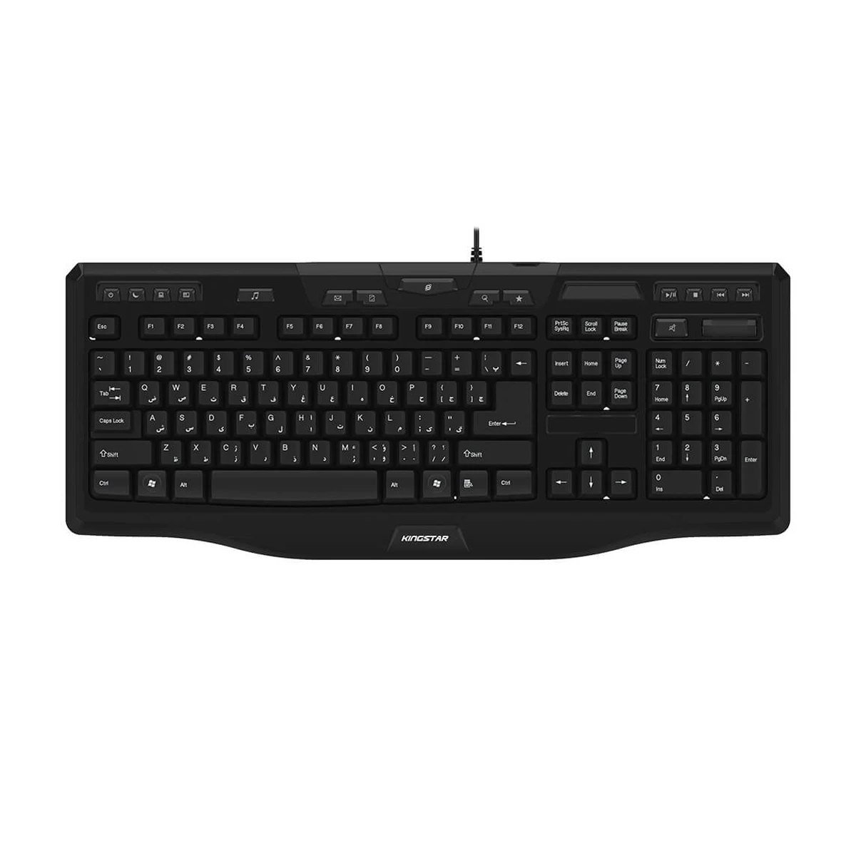 کیبورد با سیم کینگ استار مدل KB86-مشکی