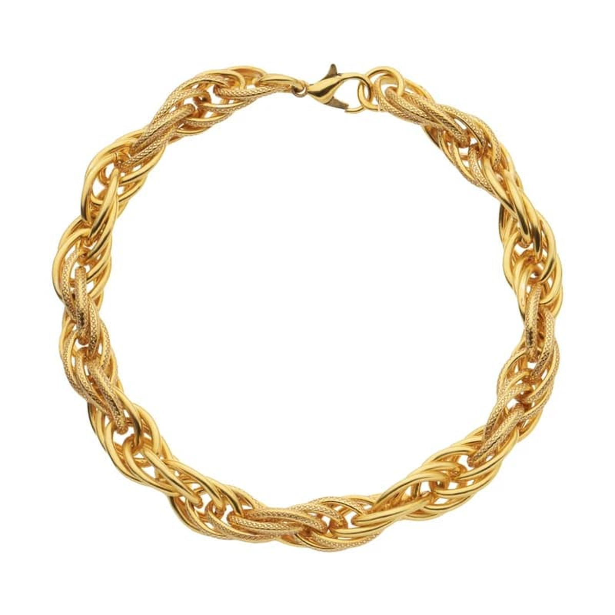 دستبند طلا زنانه طرح زنجیر پیچیده شریف زاده کد 02-8.33