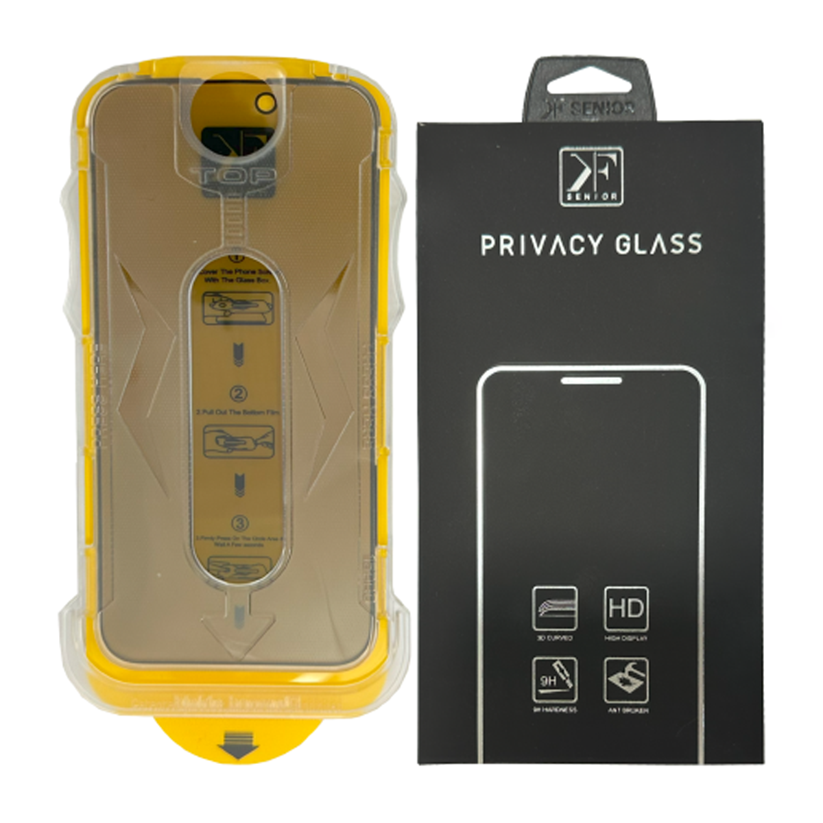 گلس حریم شخصی گوشی اپل iPhone 11 کی اف سنیور مدل Tempered Glass به همراه کیت نصب