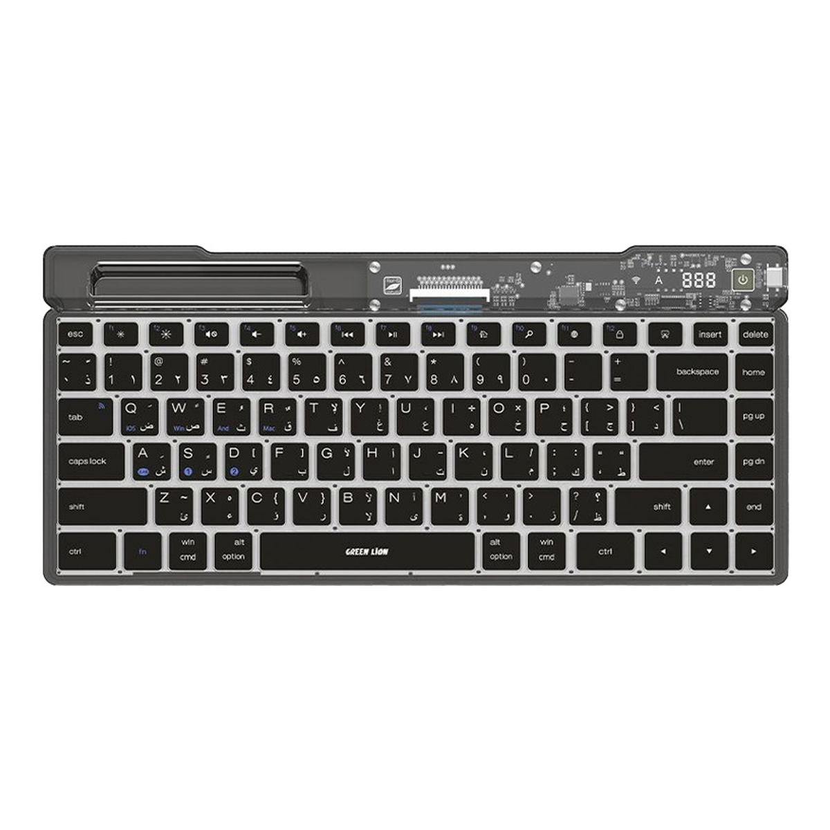 کیبورد بی سیم گرین لاین مدل Transparent GNTPKYBBK