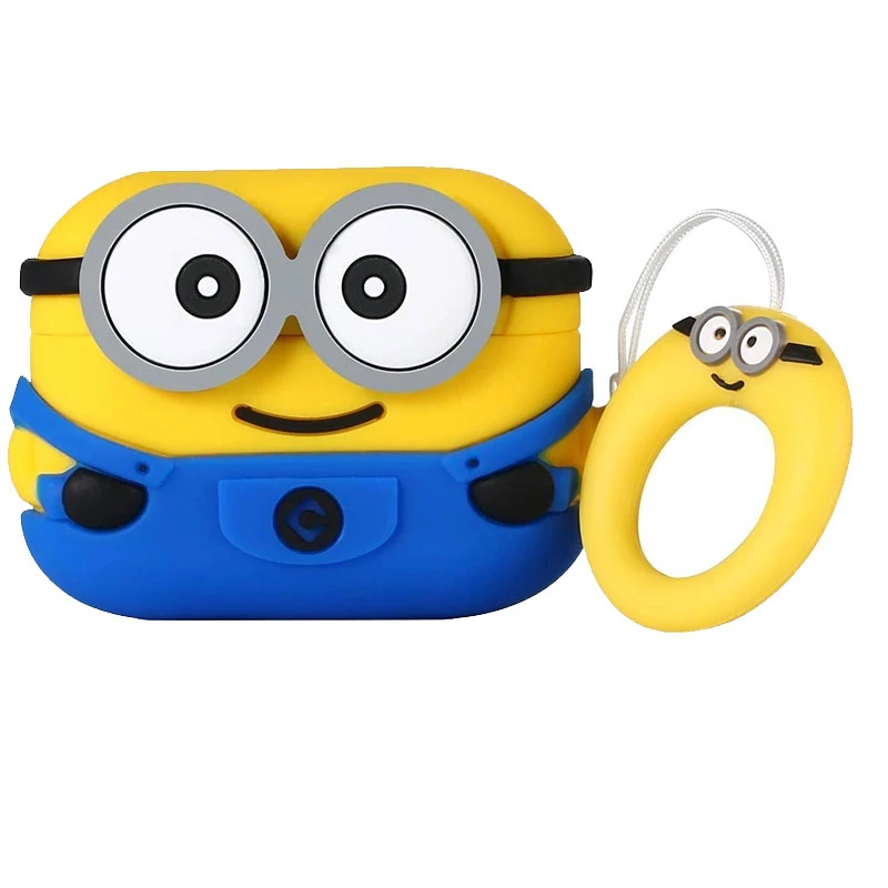 کاور کیس هندزفری اپل ایرپاد 4 مسیر مدل Minion به همراه آویز-چند رنگ 