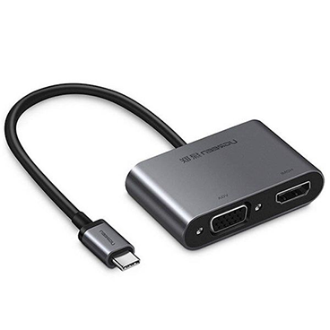هاب USB-C یوگرین 2 پورت مدل CM162-خاکستری