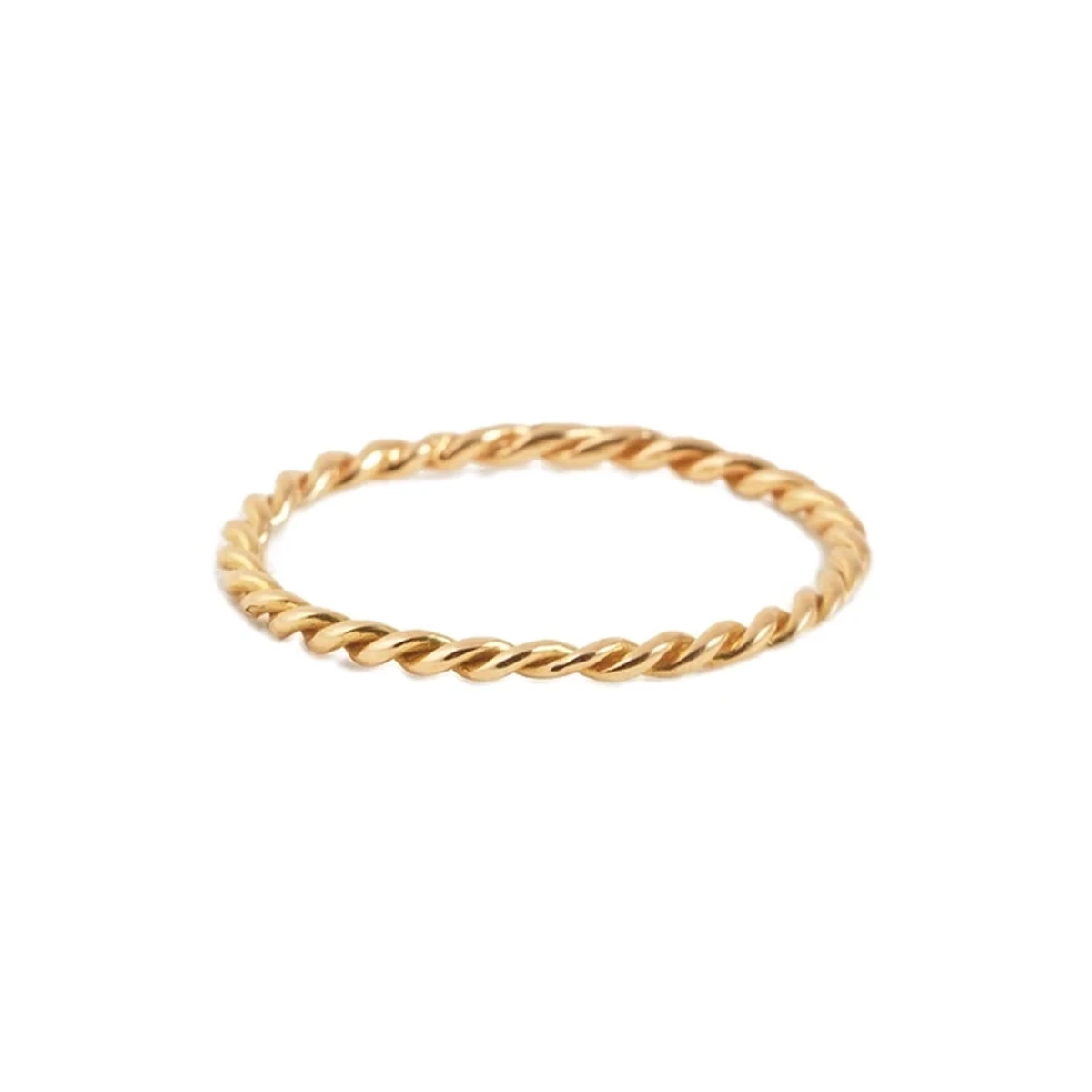 انگشتر طلا 18 عیار زنانه بان گالری مدل طنابی سایز 56-0.88