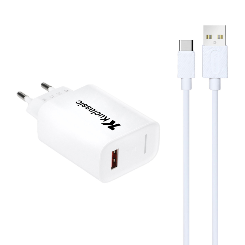 شارژر دیواری کوکلاسیک مدل C-3 توان 20 وات به همراه کابل USB-C