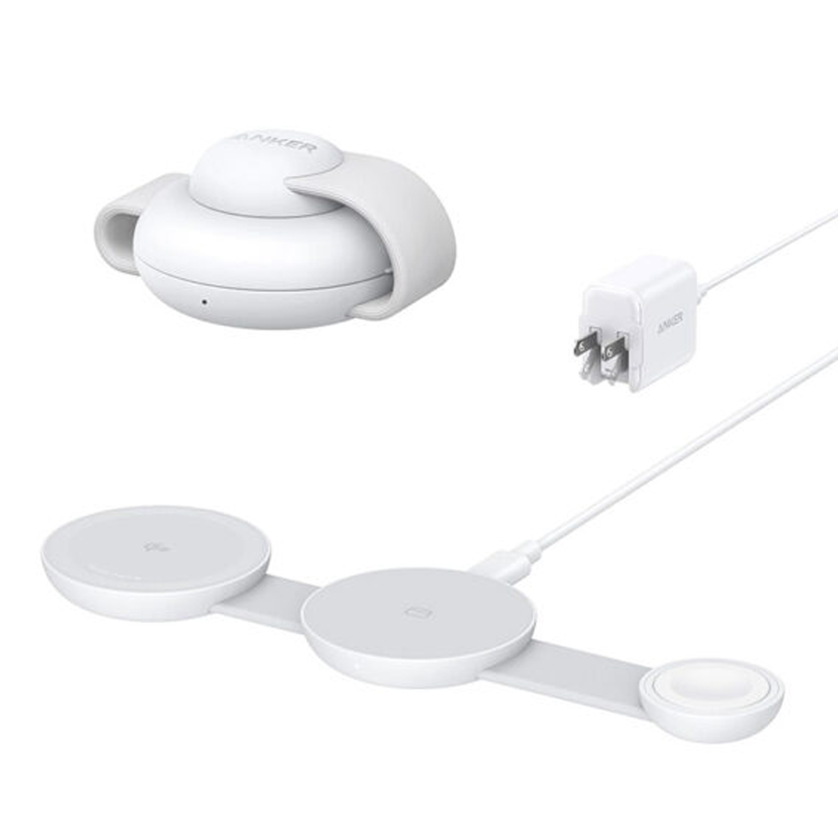 شارژر بی سیم انکر مدل MagSafe B25m8 توان 15 وات-سفید