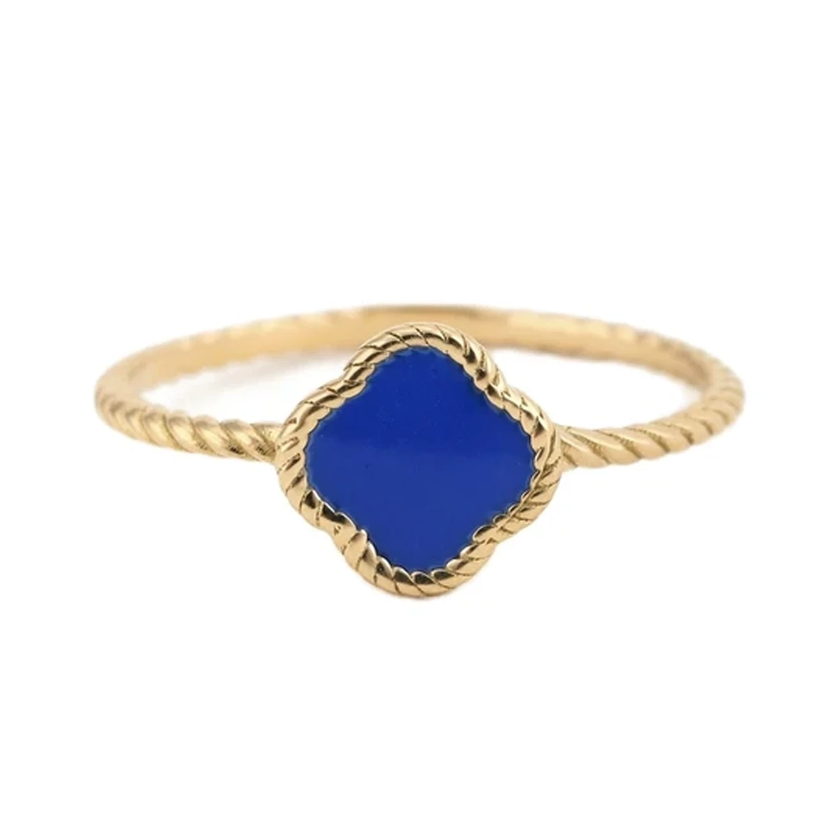 انگشتر طلا 18 عیار زنانه بان گالری مدل ونکلیف طنابی سایز 53-1.53