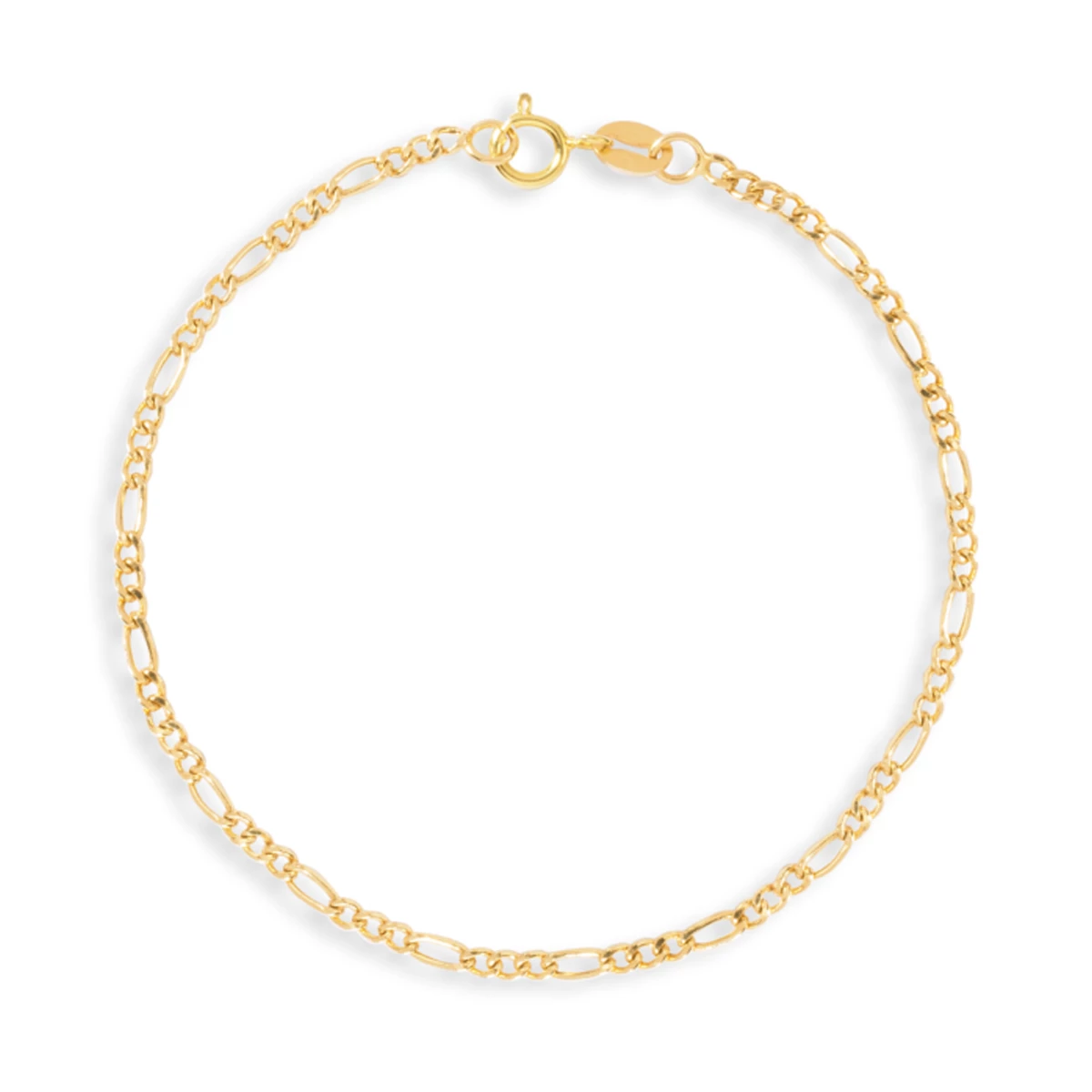 دستبند طلا زنانه طرح فیگارو ظریف کد wb3688-1.18