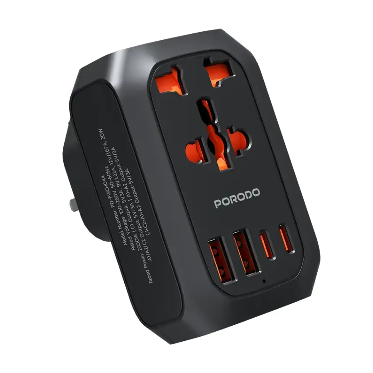 شارژر دیواری پرودو مدل PD-FWCH044EU-BK توان 20 وات-مشکی