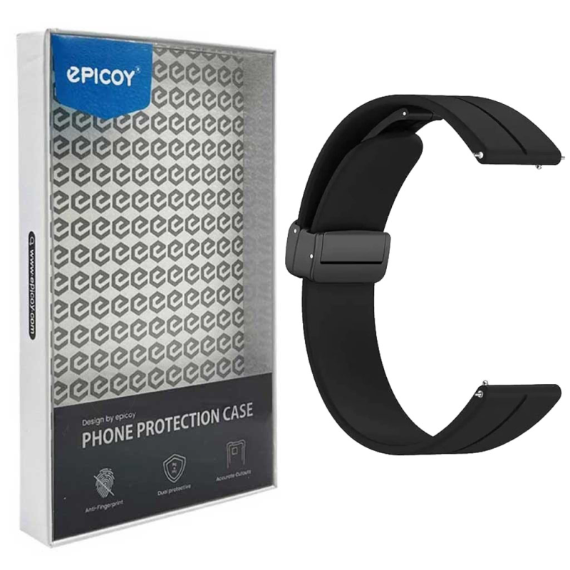 بند اپیکوی مدل SiliconeMag20 سایز 20mm مناسب برای ساعت هوشمند سامسونگ سری Galaxy Watch 4/5/5 Pro/6/ َActive1/2