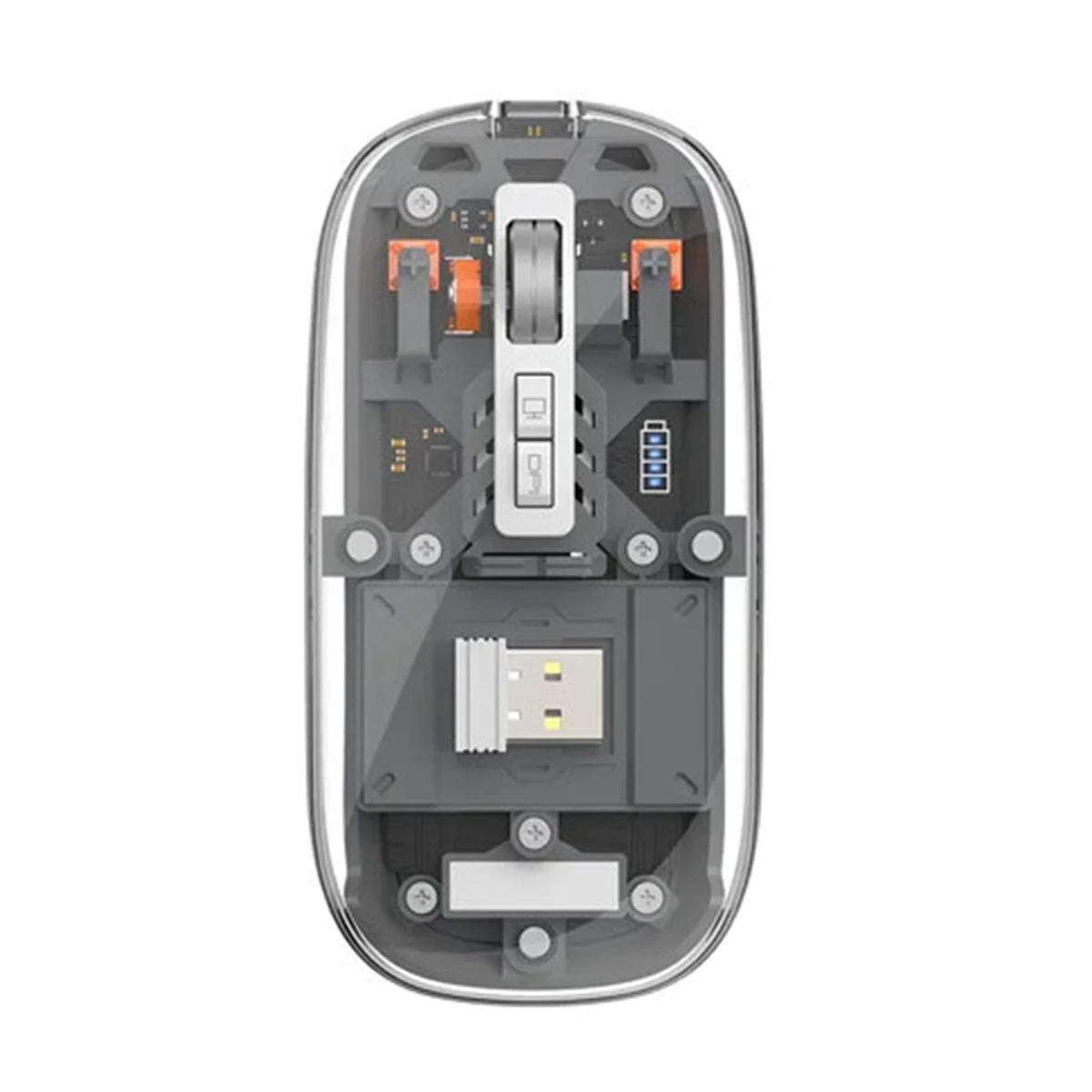 ماوس بی سیم مدل Transparent Mouse-نارنجی