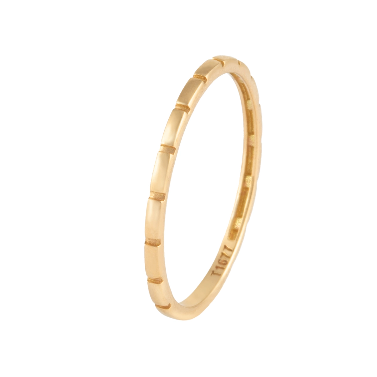 انگشتر طلا 18 عیار زنانه بان گالری مدل هاشور سایز 53 -870