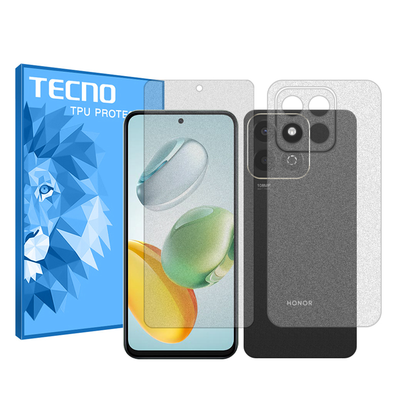 گلس گوشی مات آنر X7c تکنو مدل Resistant به همراه محافظ پشت گوشی