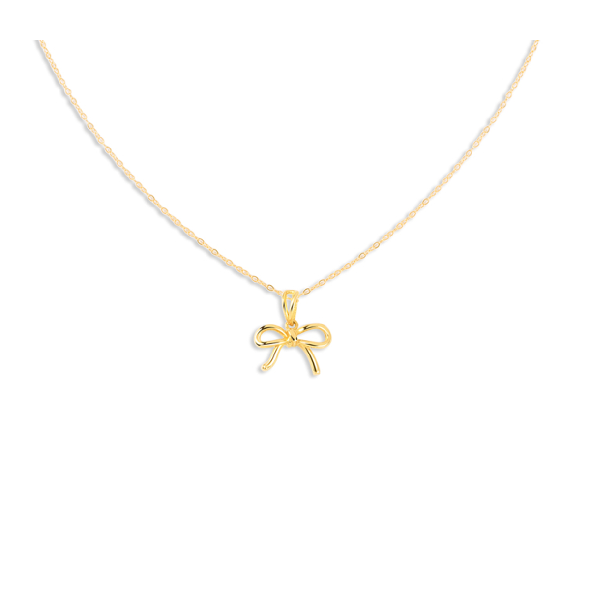 گردنبند طلا زنانه مدل پاپیون کد wn3124-1.25