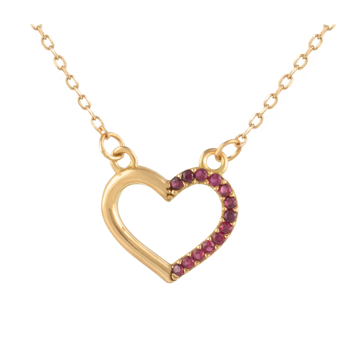 گردنبند طلا زنانه بان گالری مدل قلب میلا-1.47