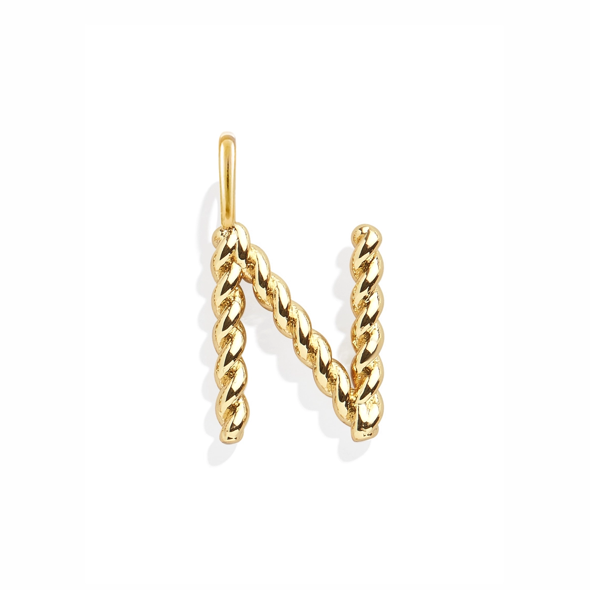 آویز طلا زنانه بان گالری مدل حرف N-0.69