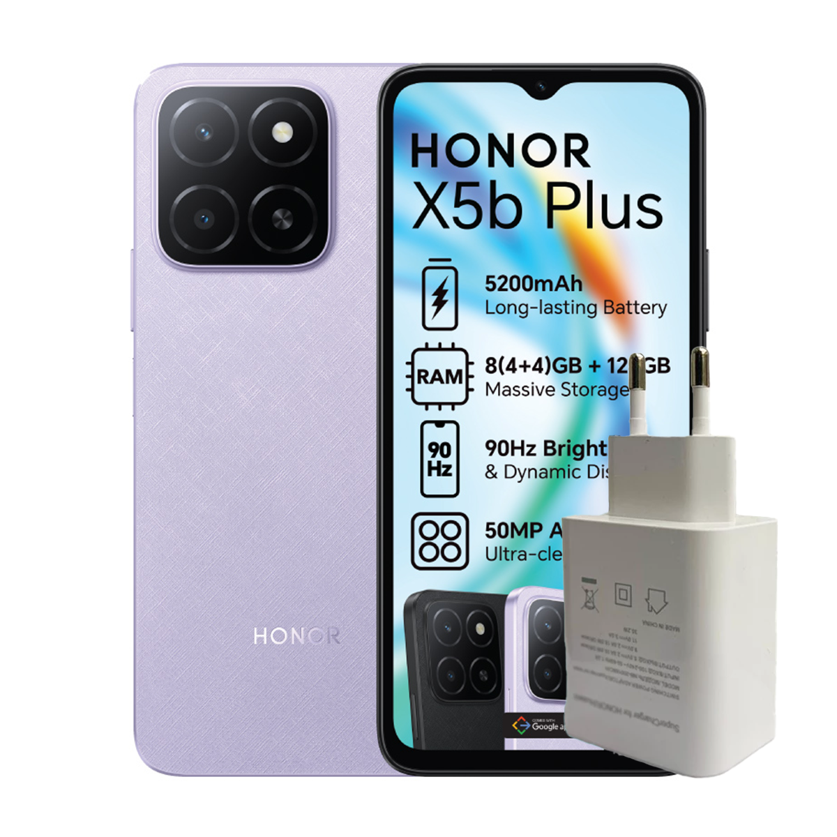 گوشی موبایل آنر مدل X5b Plus 4G ظرفیت 128 گیگابایت رم 4 گیگابایت به همراه شارژر 35 وات