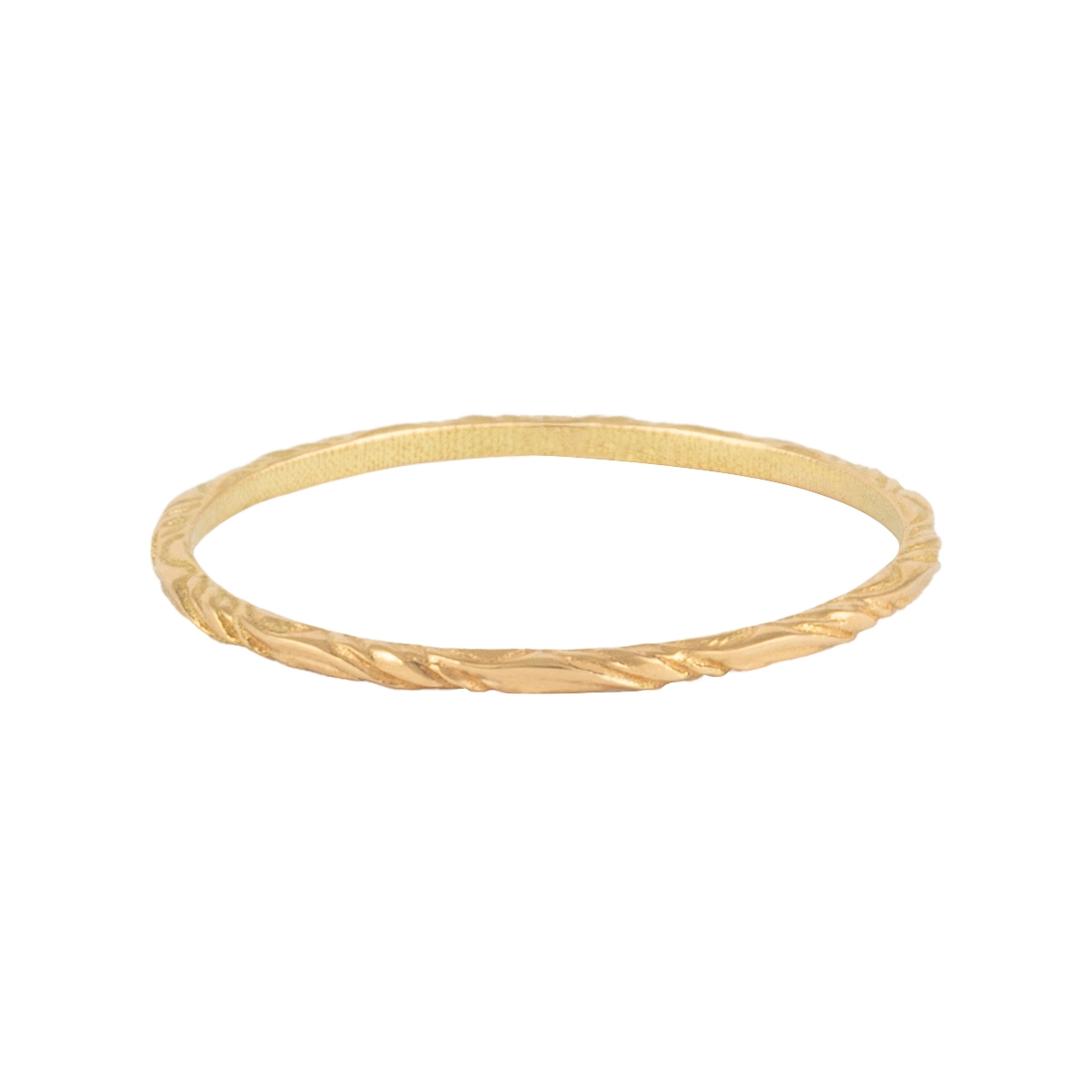 انگشتر طلا 18 عیار زنانه بان گالری مدل مینیمال هاشور-0.59