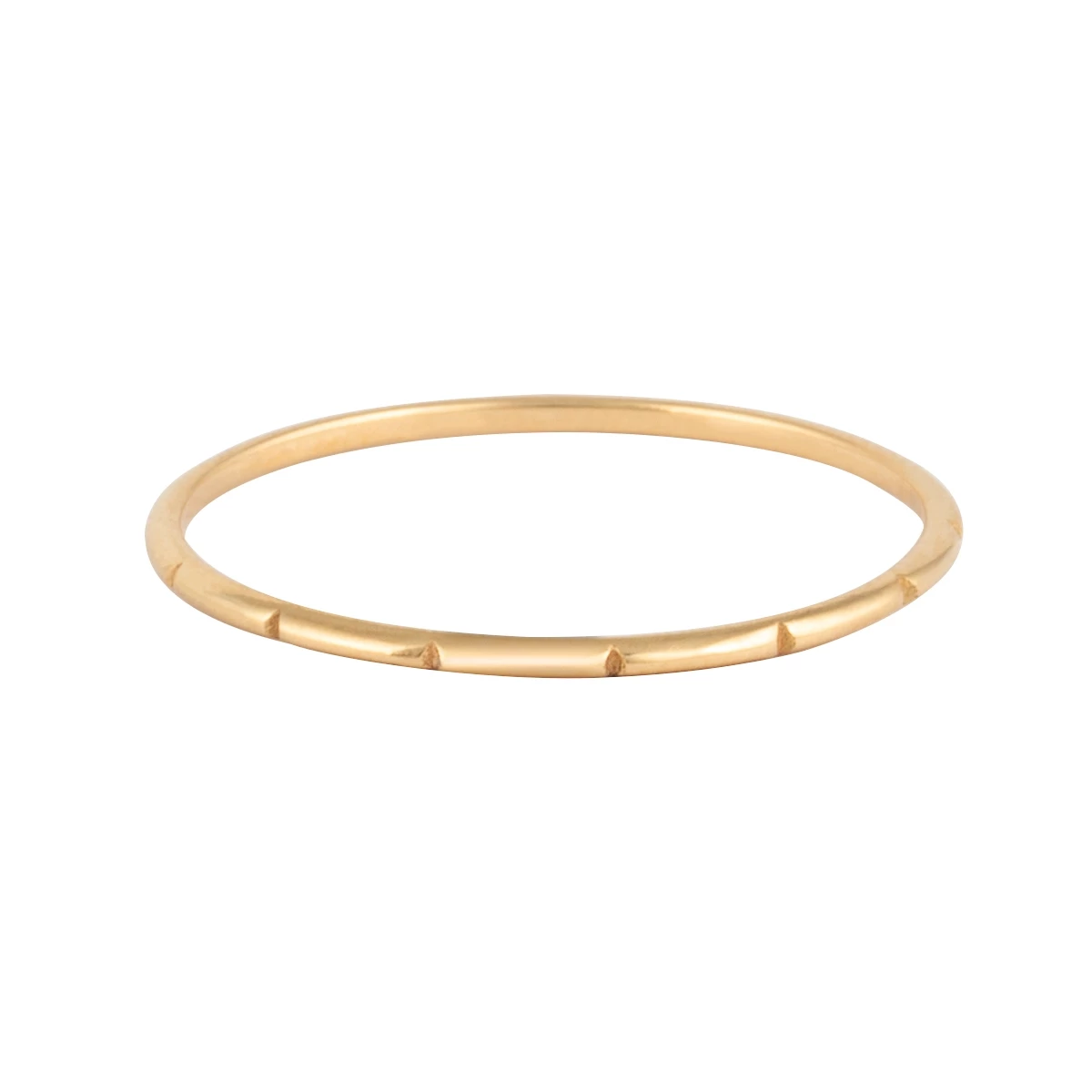 انگشتر طلا 18 عیار زنانه بان گالری مدل مینیمال خطی سایز 52-0.49