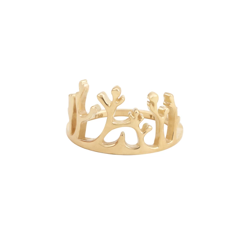 انگشتر طلا 18 عیار زنانه بان گالری مدل مرال سایز 54-3.03