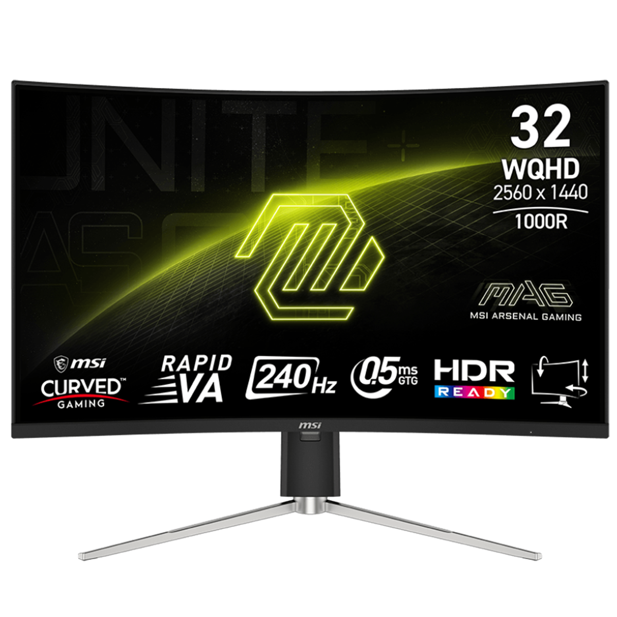 مانیتور گیمینگ خمیده ام اس آی مدل MAG 325CQRXF E2 سایز 32 اینچ