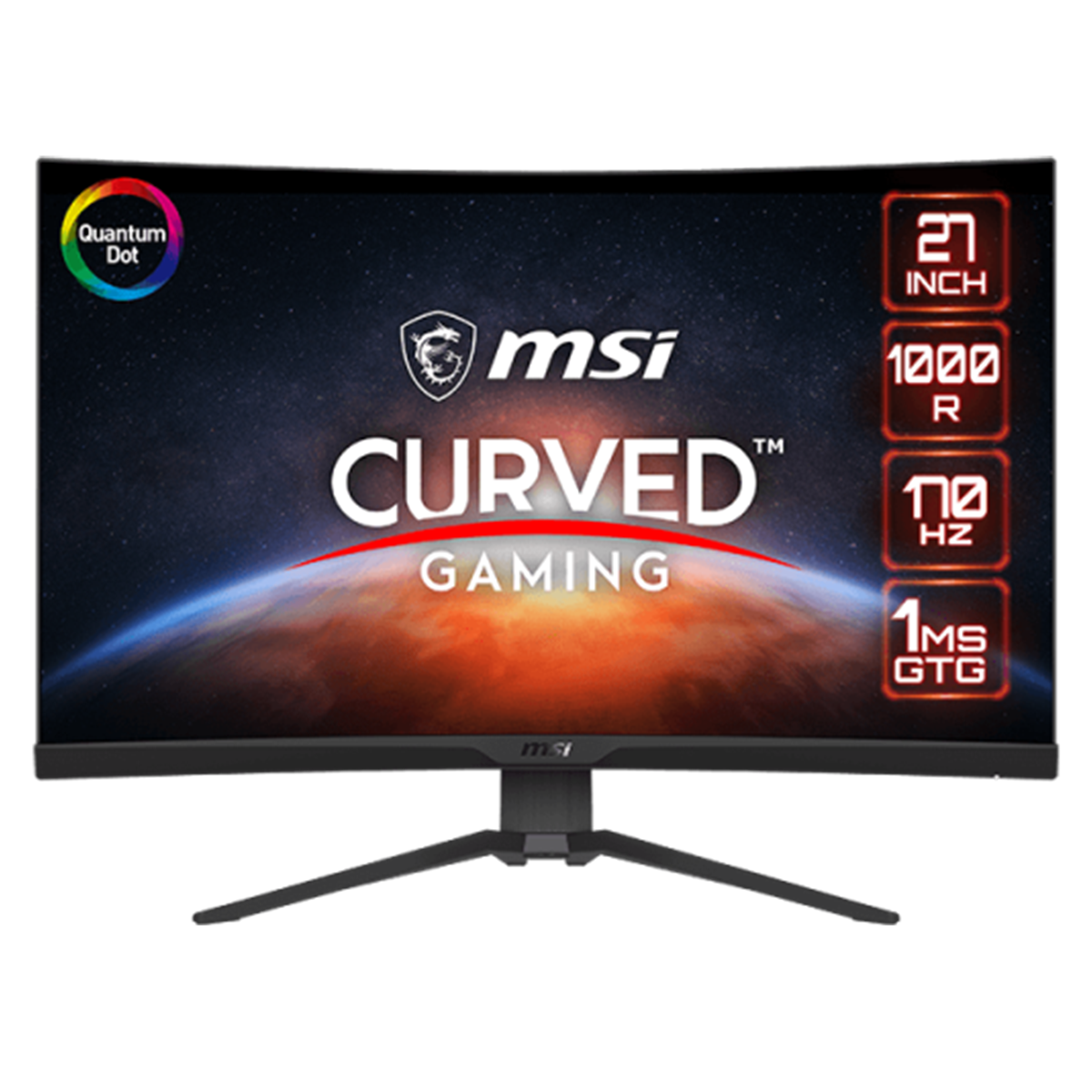 مانیتور گیمینگ خمیده ام اس آی مدل MAG 275CQRF-QD سایز 27 اینچ