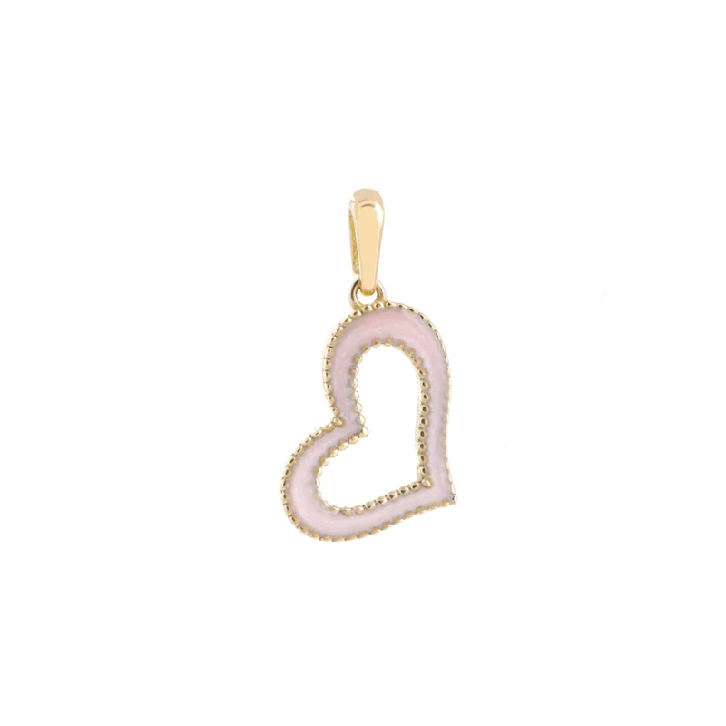 آویز طلا زنانه بان گالری مدل گوارسه آمارا کوچک صورتی-1.29