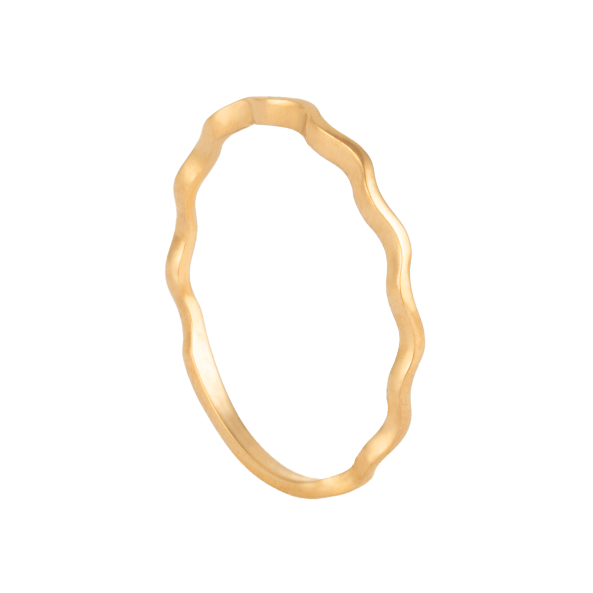 انگشتر طلا 18 عیار زنانه بان گالری مدل مینیمال کرلی سایز 53  -0.93