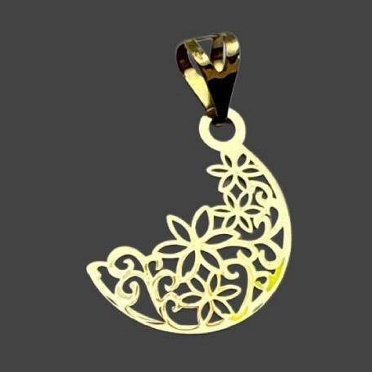 آویز طلا زنانه مدل ماه کد sh0354-0.38