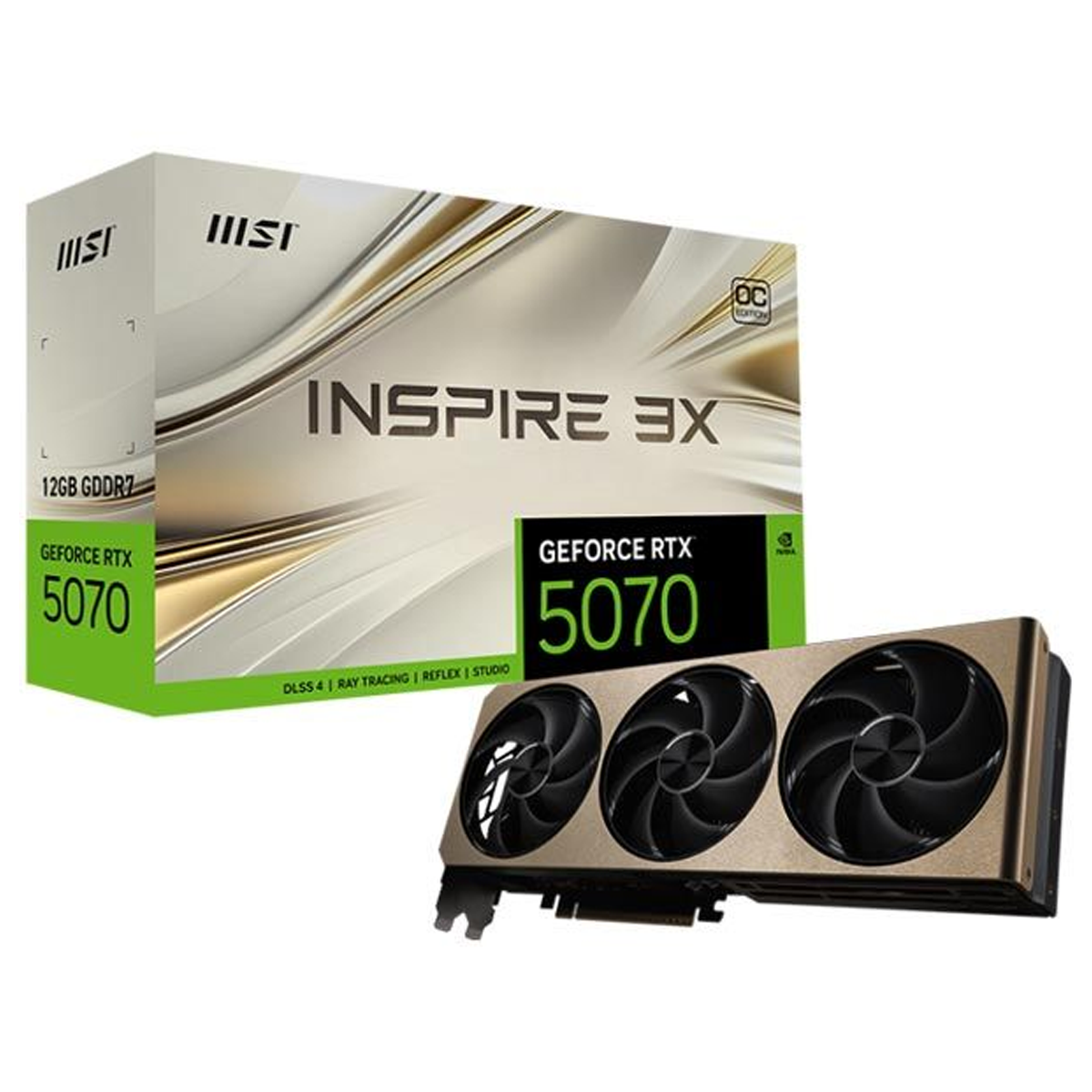 کارت گرافیک ام اس آی مدل GeForce RTX 5070 12GB INSPIRE 3X OC