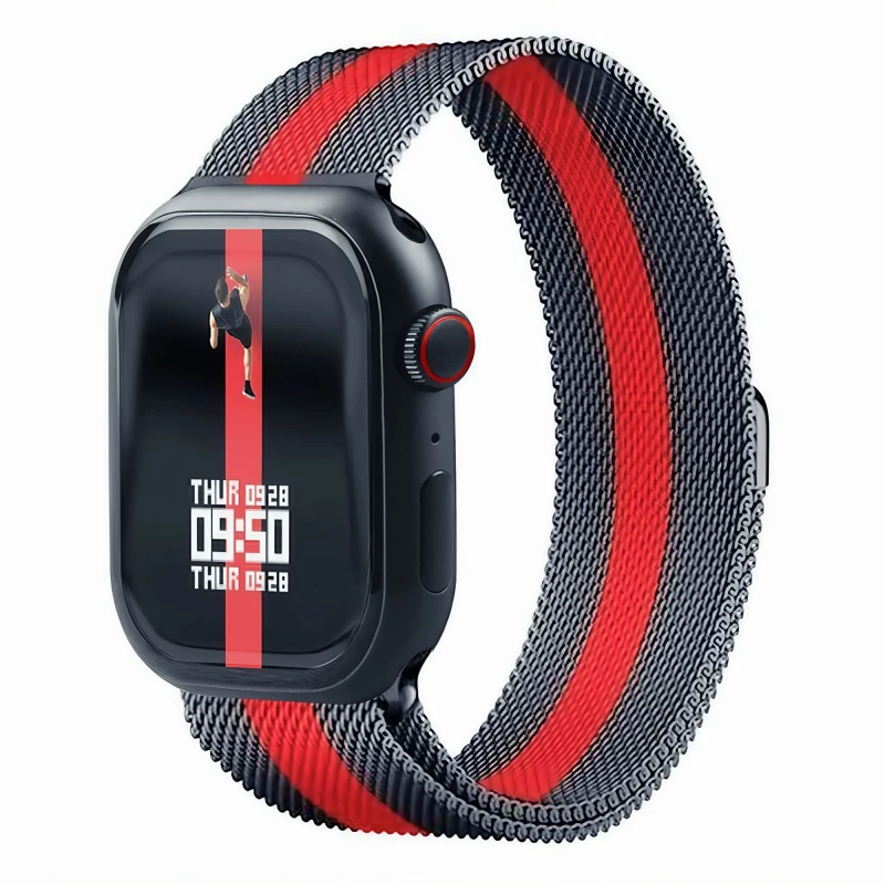 ساعت هوشمند گیفت کالکشن مدل RL-بدنه مشکی بند سفید