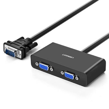 هاب VGA یوگرین 2 پورت مدل 20918-مشکی