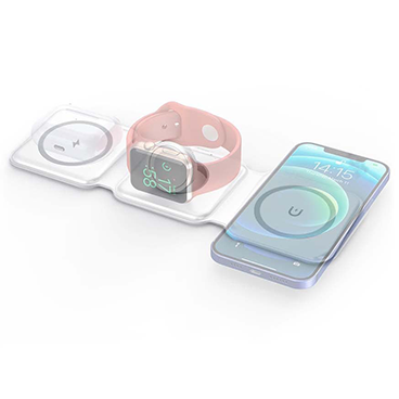 شارژر بی سیم 3 در 1 فورس مدل FPMSINDUC3EN1W MagSafe-سفید