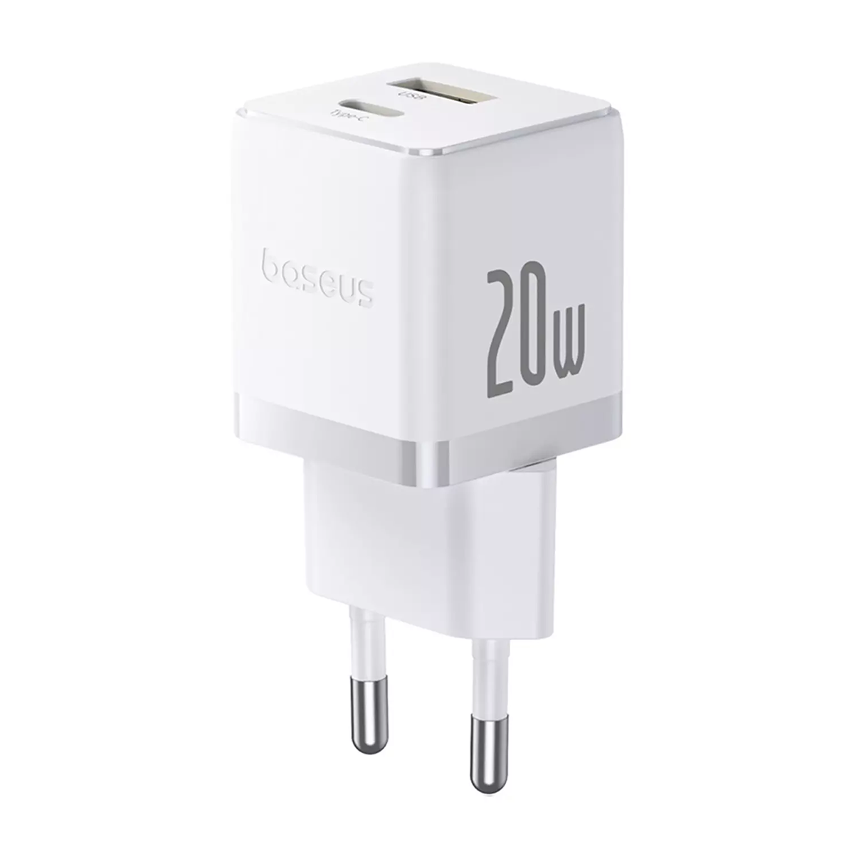 شارژر دیواری باسئوس مدل CCZC20UE توان 20 وات-سفید