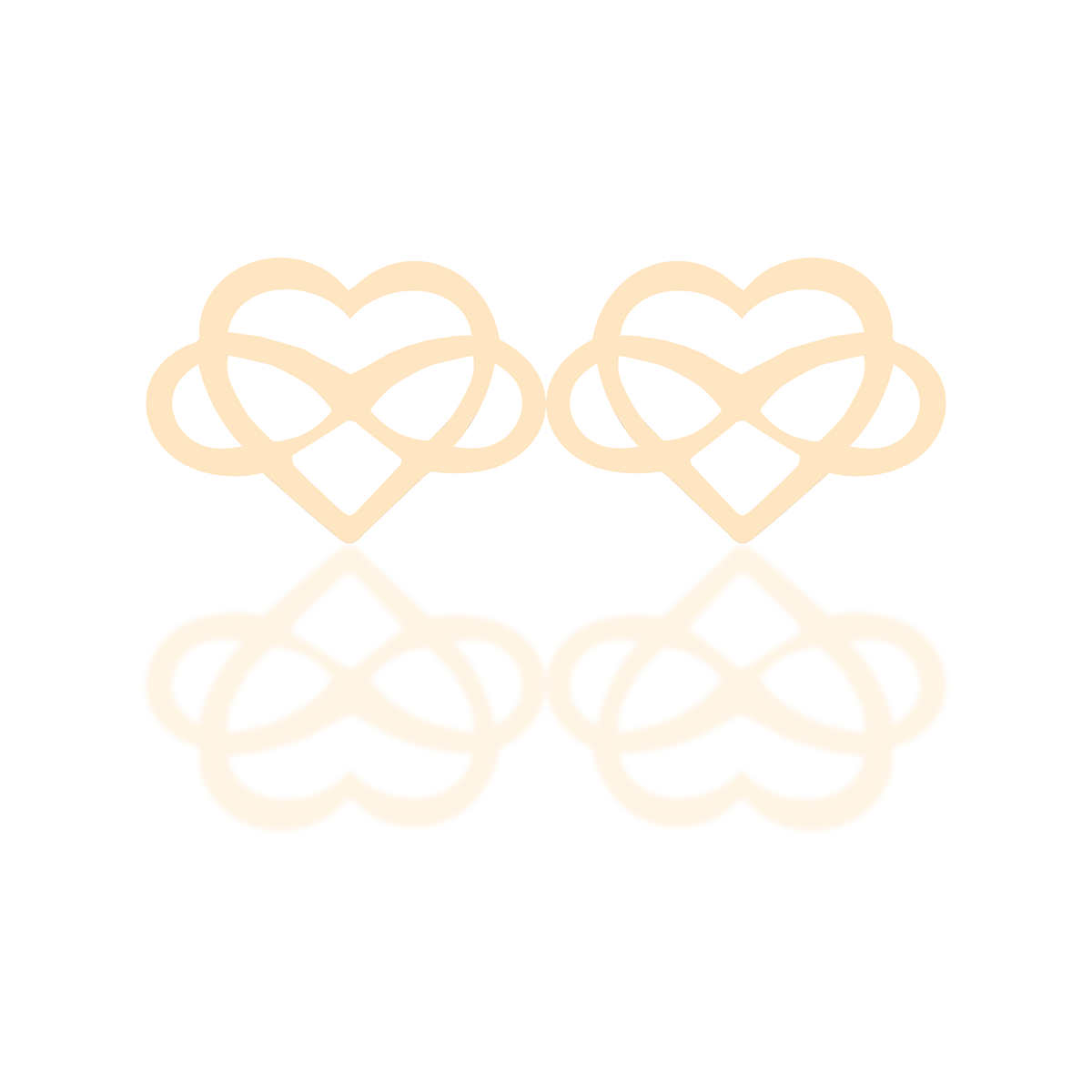 گوشواره طلا زنانه مدل قلب و بینهایت-300