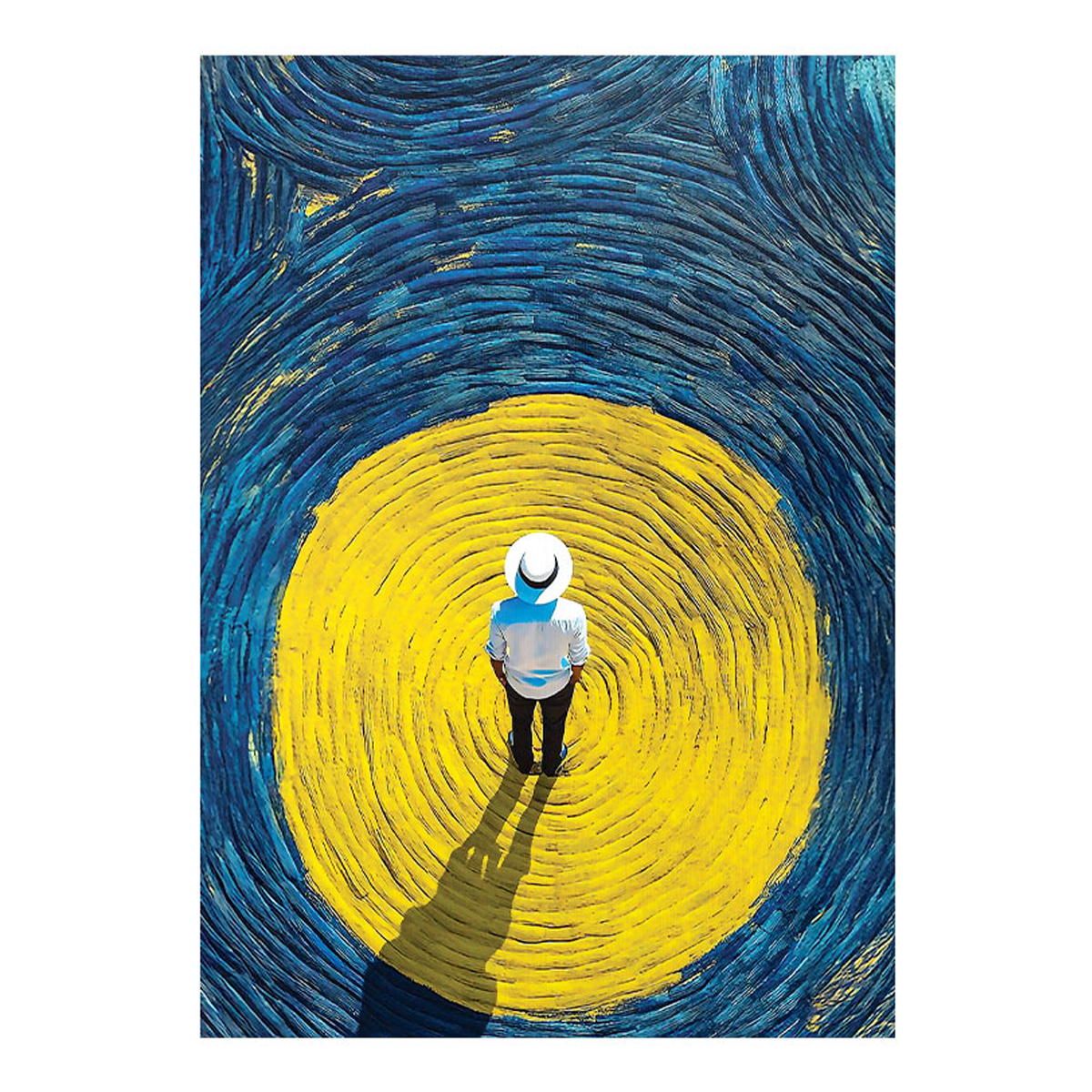 متال پوستر مستر پیکد طرح مرد وسط دایره زرد کد PCD-MB1207