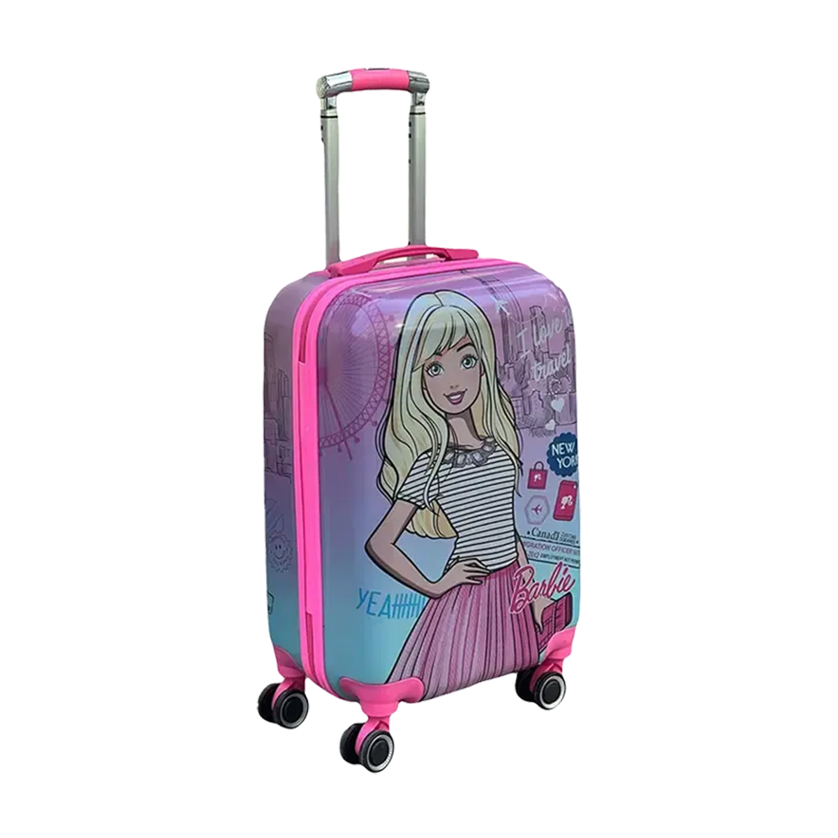 چمدان کودک طرح انیمیشنی باربی Barbie مدل MSN40131 سایز کوچک