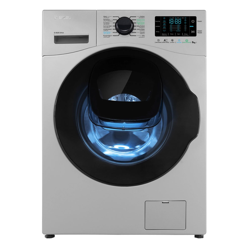 ماشین لباسشویی 9 کیلوگرم اسنوا مدل SWM-F92S-نقره‌ای