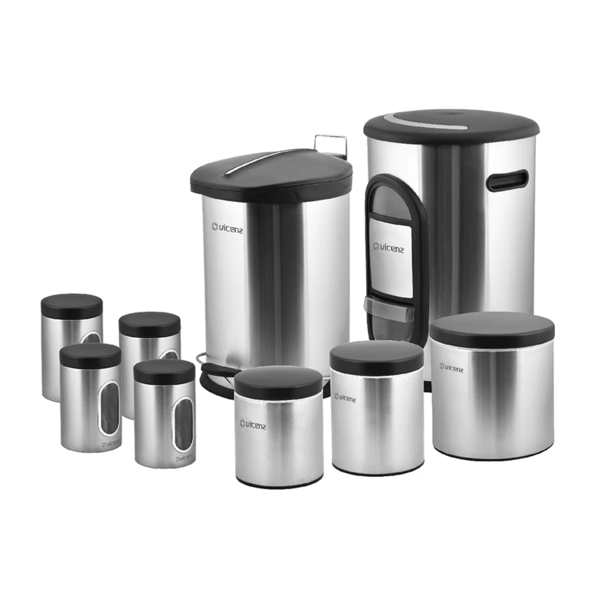 سرویس آشپزخانه 9 پارچه ویکنز مدل VIC-9000-استیل