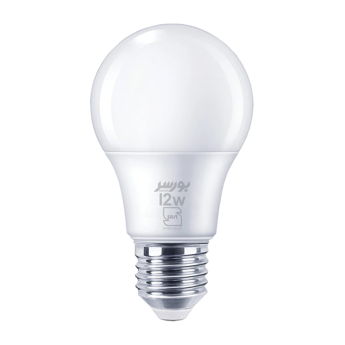 لامپ LED حبابی 12 وات بورسر مدل A65 پایه E27-مهتابی
