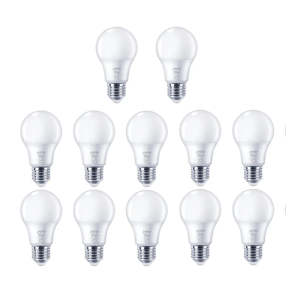 لامپ LED حبابی 10 وات بورسر مدل A60 پایه E27 پک 10 عدد-آفتابی لامپ LED حبابی 10 وات بورسر مدل A60 پایه E27 پک 10 عدد-آفتابی
