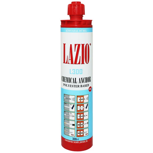 چسب لازیو مدل کاشت میلگرد تک محوره وزن 300 گرم-بی رنگ شفاف