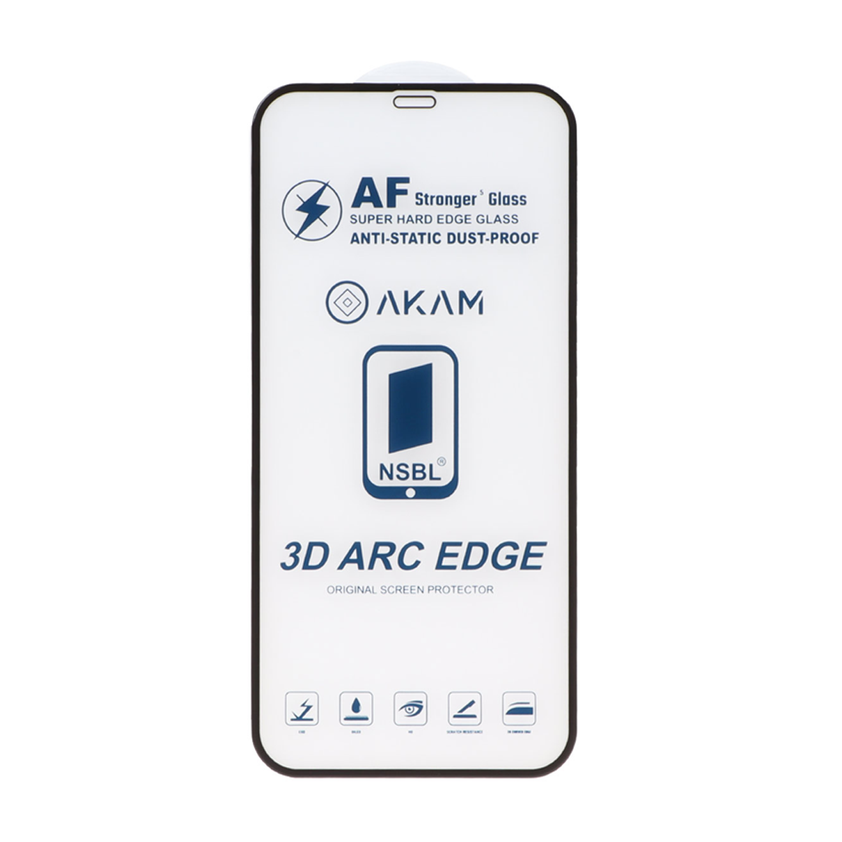 محافظ صفحه نمایش شیشه ای گوشی اپل iPhone 12 Pro Max آکام مدل Full Cover ESD 