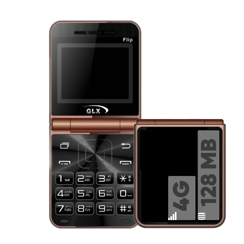 گوشی موبایل جی ال ایکس مدل Flip دو سیم کارت-طلایی