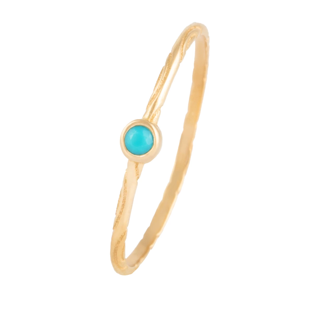 انگشتر طلای زنانه 18 عیار بان گالری مدل فیروزه ماد-0.70