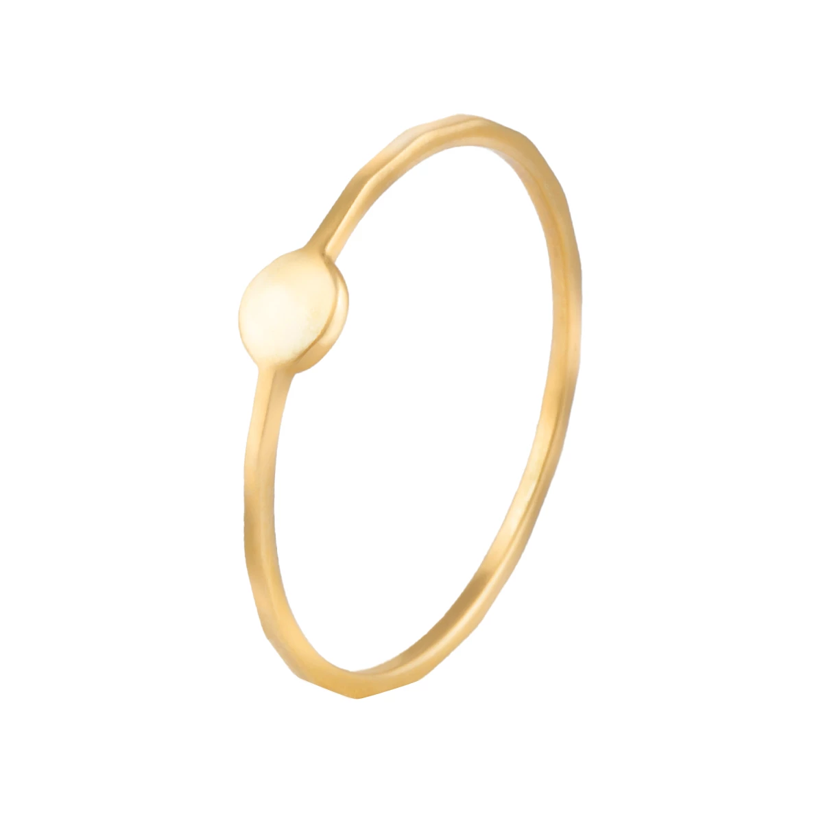 انگشتر طلای زنانه 18 عیار بان گالری مدل مینیمال دایره همرد-0.62