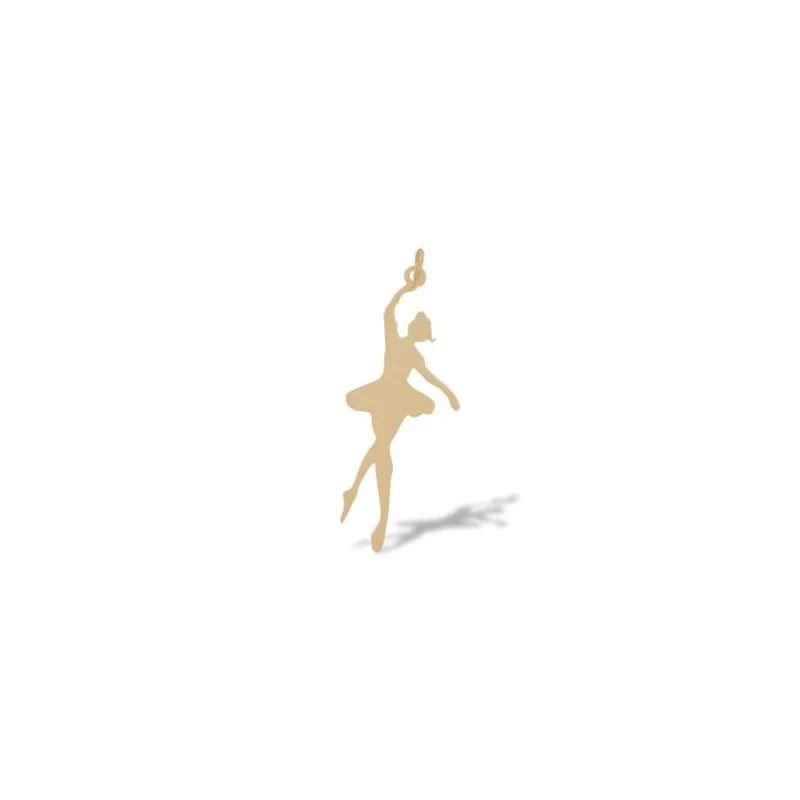 پلاک طلا 18عیار طرح بالرین رقص پا