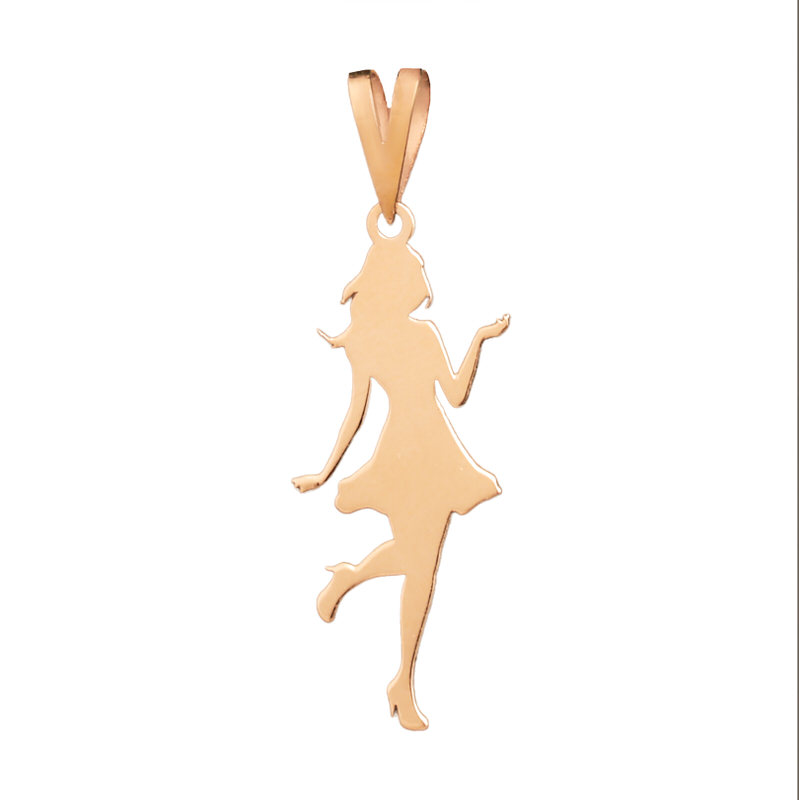 پلاک طلای 18 عیار طرح دختر ناز