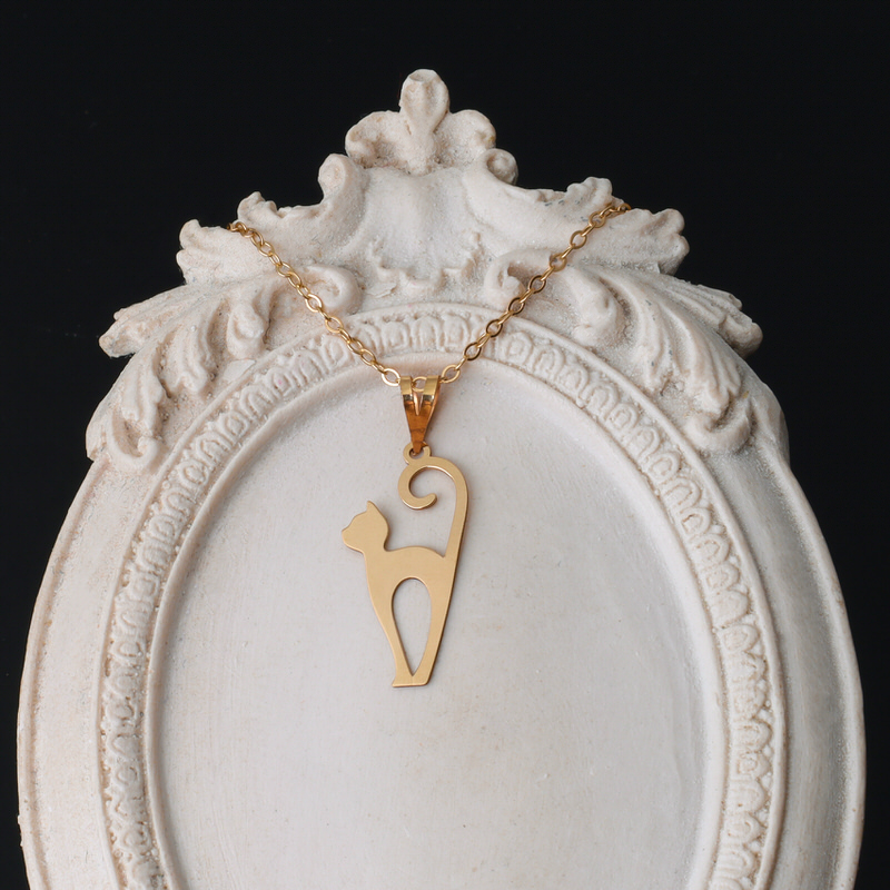 پلاک طلا 18عیار طرح گربه ملوس